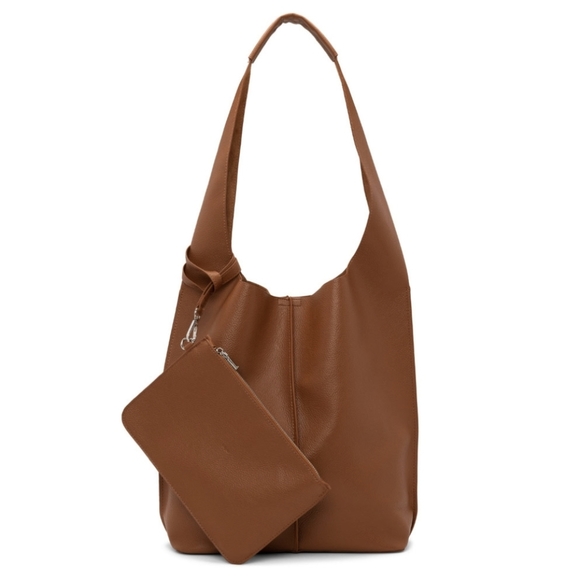 Co Lab brown vegan leather hobo bag - Picture 1 of 15